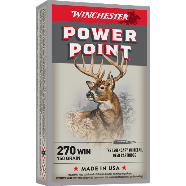 Winchester Super-X 270 Winchester Ammunition 150 Grain Jacketed Soft Point Box of 20