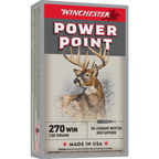 Winchester Super-X 270 Winchester Ammunition 130 Grain Jacketed Soft Point Box of 20