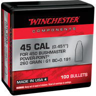 WINCHESTER BULLET 450 BUSH(.451) 260gr PP 100/b 10/c