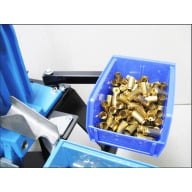 InLine Fabrication Adjustable Brass Bin for Dillon RL 550 B & C w/ Blue Bin
