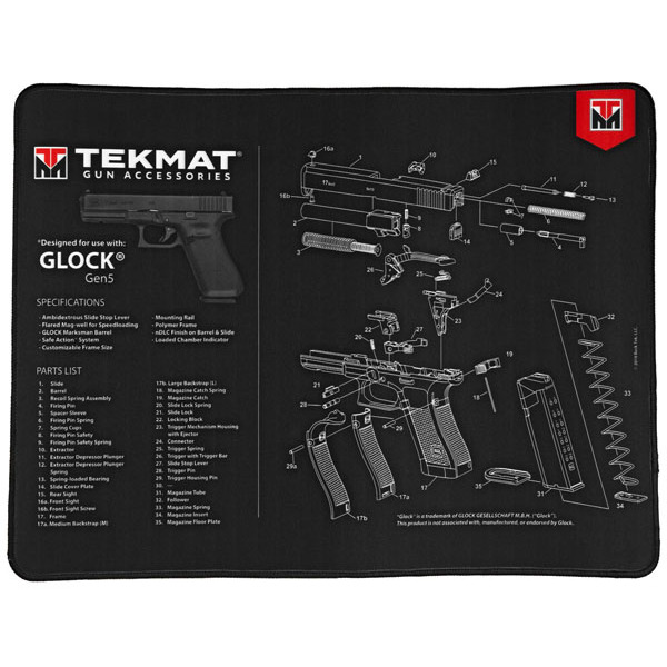 TEKMAT GLOCK GEN 5 20"x 15"ULTRA HANDGUN MAT