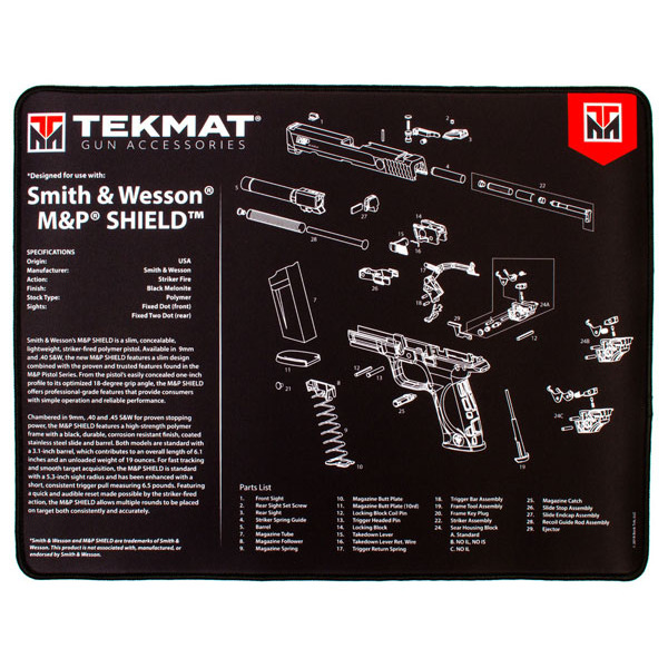 TEKMAT S&W M&P SHIELD 20"x 15"ULTRA HANDGUN MAT