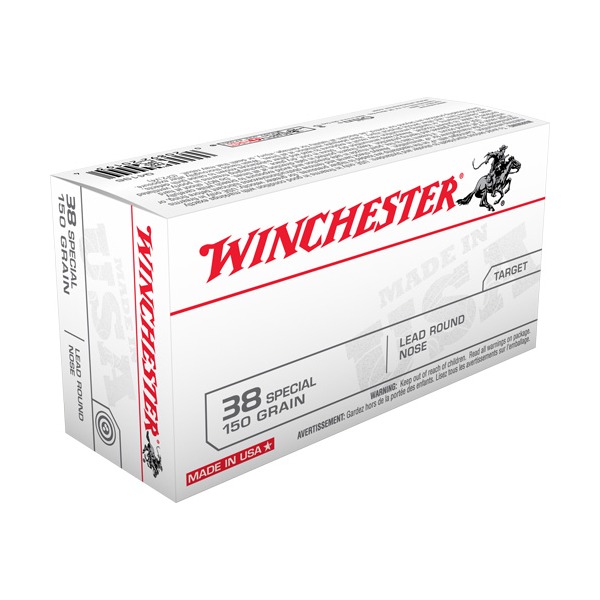 WINCHESTER AMMO 38 SPECIAL 150gr LEAD RN 50/bx 10/cs