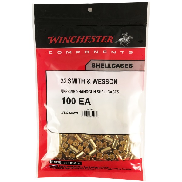 Winchester Brass 32 S&W Short Unprimed Bag of 100