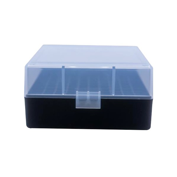 BERRY 222/223 HINGED-TOP BOX 100-RND CLEAR/BLK 50c