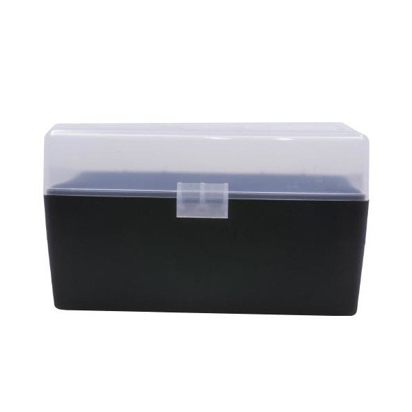 BERRY 270/3006 HINGED-TOP BOX 50-RND CLEAR/BLK 50/c