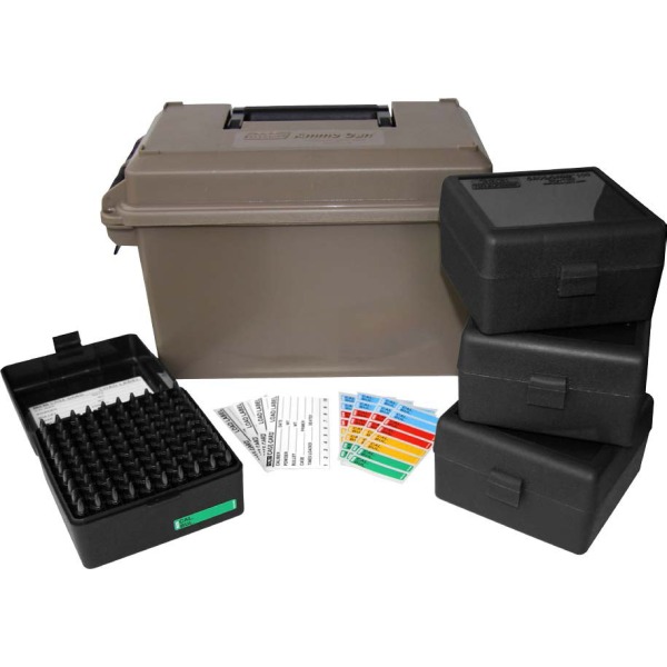 MTM AMMO CAN FOR 223 REMINGTON w/4 RS-100s DARK EARTH 6c