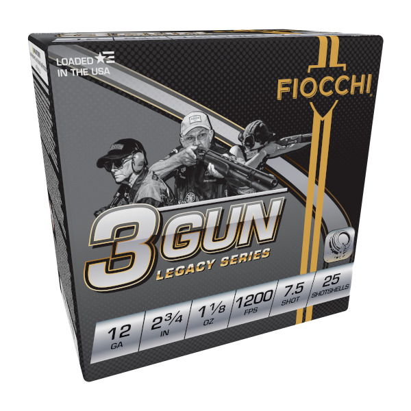 FIOCCHI AMMO 12ga 2.75" 3-GUN 1200fps 1-1/8 #7.5 25/bx