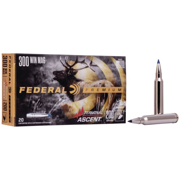 FEDERAL AMMO 300 WINCHESTER MAG 200g TERMINAL ASCENT 20b 10cs - Graf & Sons