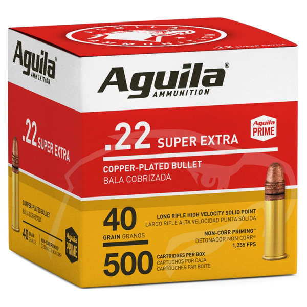 AGUILA AMMO 22 LR SP 40gr HIGH VELOCITY 500/bx 4/cs